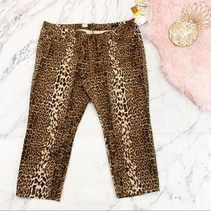 Seven7 Plus Size Straight Ankle Leopard Print 24W
